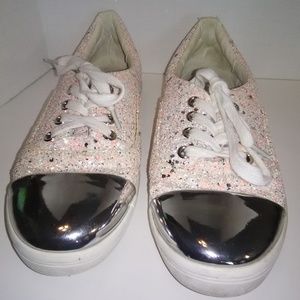 Lost Ink sparkle tennis shoes size 8 Womens shoes